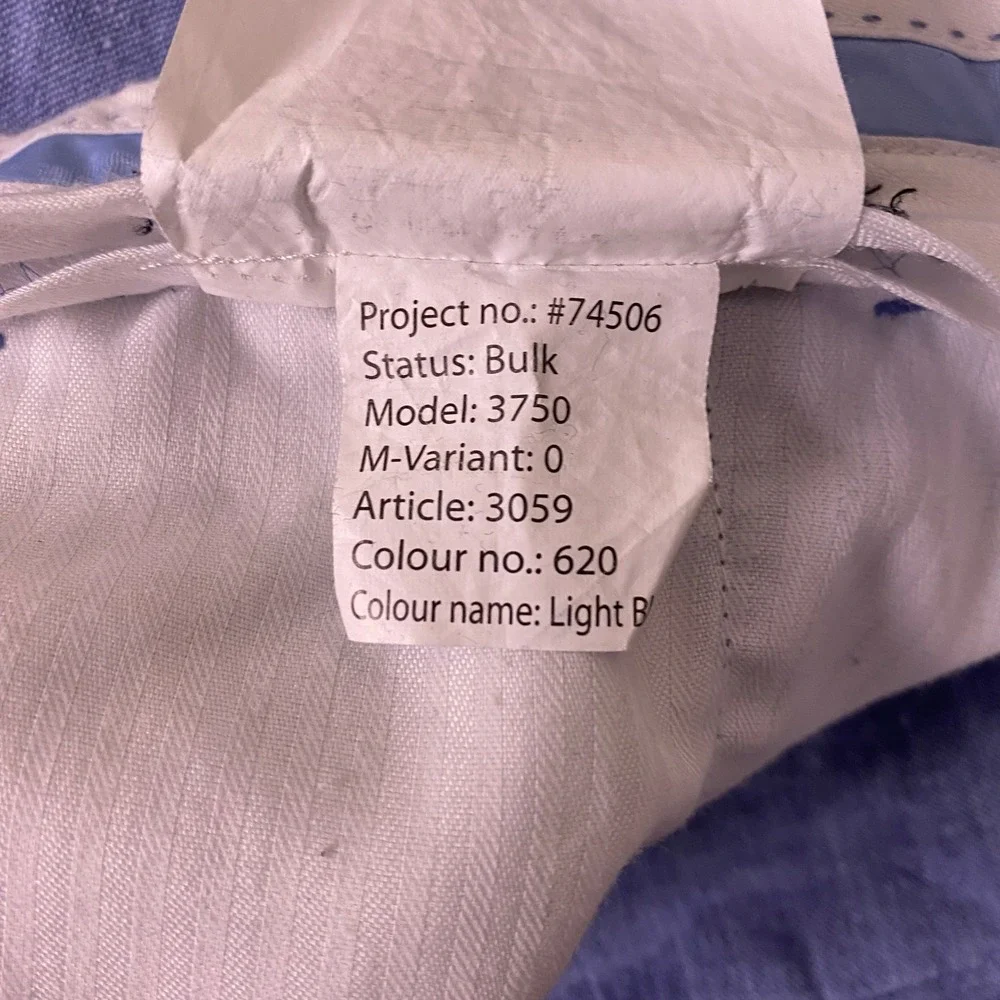 Joseph Abboud 100% Linen Pants Men's Size 38x26 Light Blue Tapered EUC